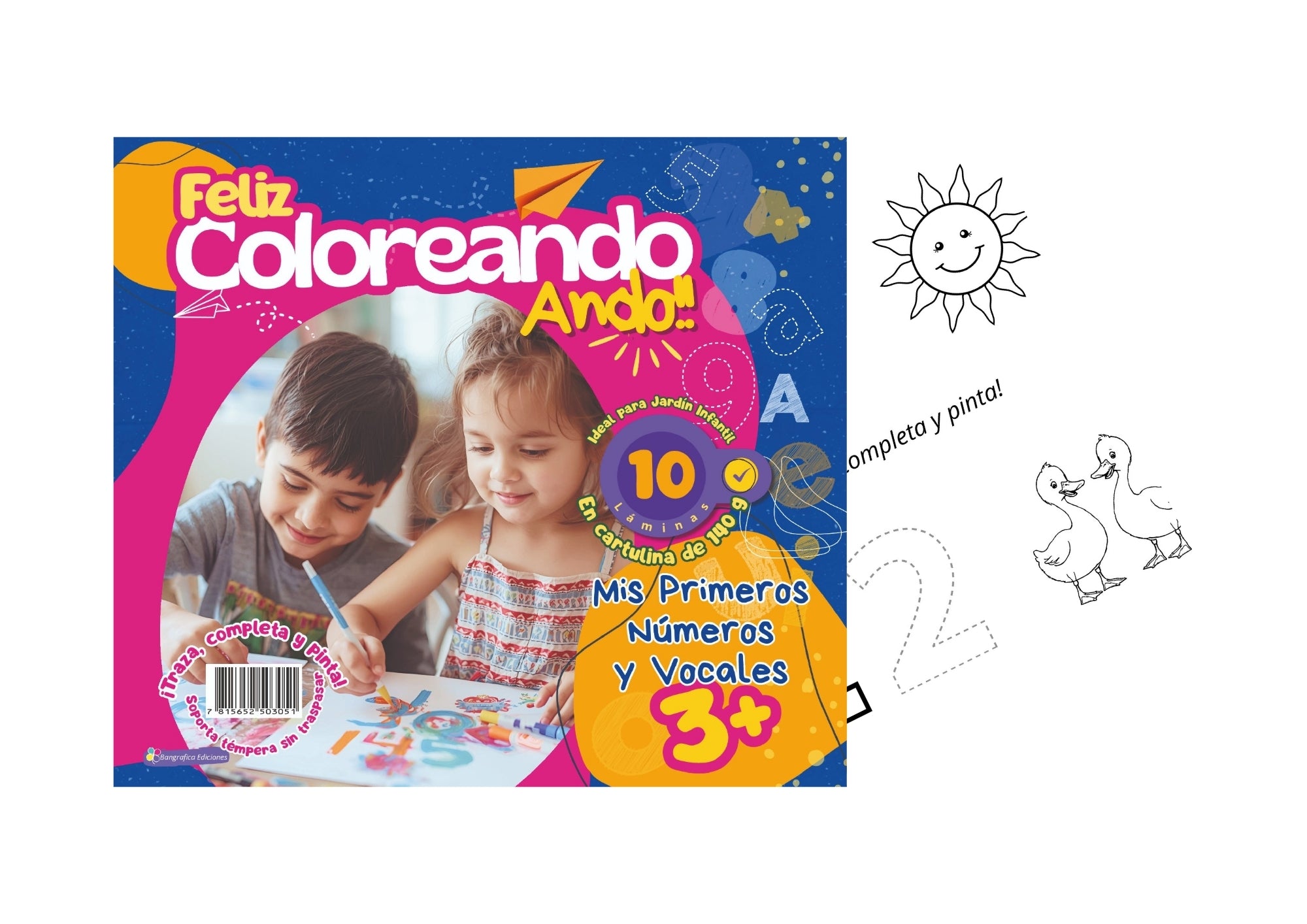Feliz Coloreando Ando – Mis Primeros Números y Vocales (3+)